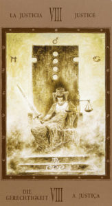 VIII Justice (Labyrinth Tarot)