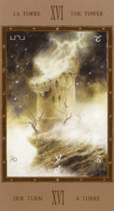XVI The Tower (Labyrinth Tarot)