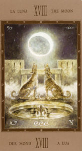 XVIII The Moon (Labyrinth Tarot)