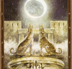 XVIII The Moon (Labyrinth Tarot)
